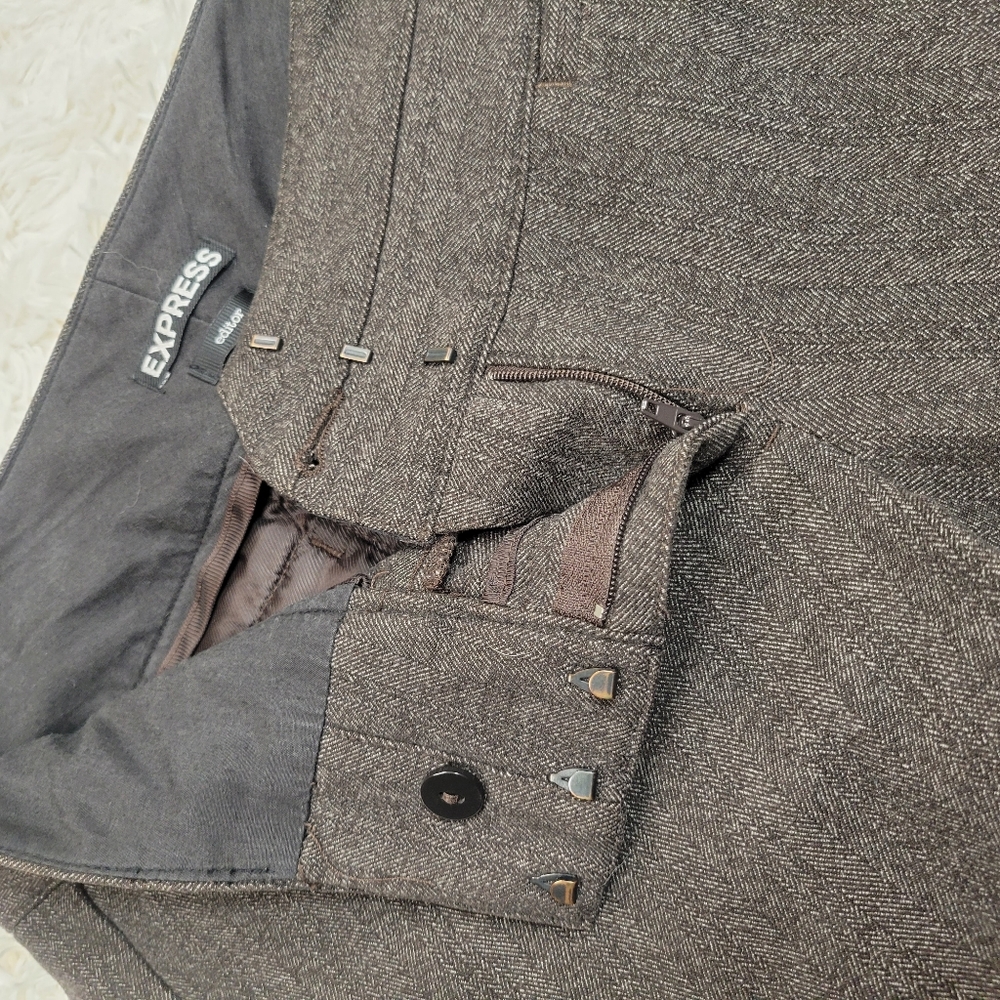 Express, Brown Career Pants, Size 2, Editor - image 5
